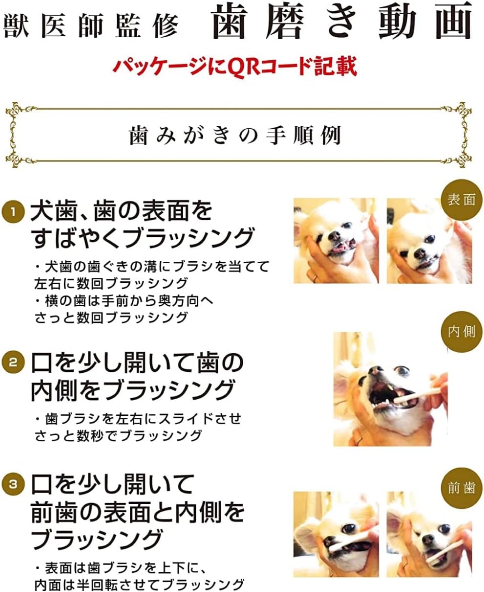 柔らかい天然毛歯ブラシ ミガケンデ 小型犬用 斜めカット植毛(ヤギ&ウマ) 1本